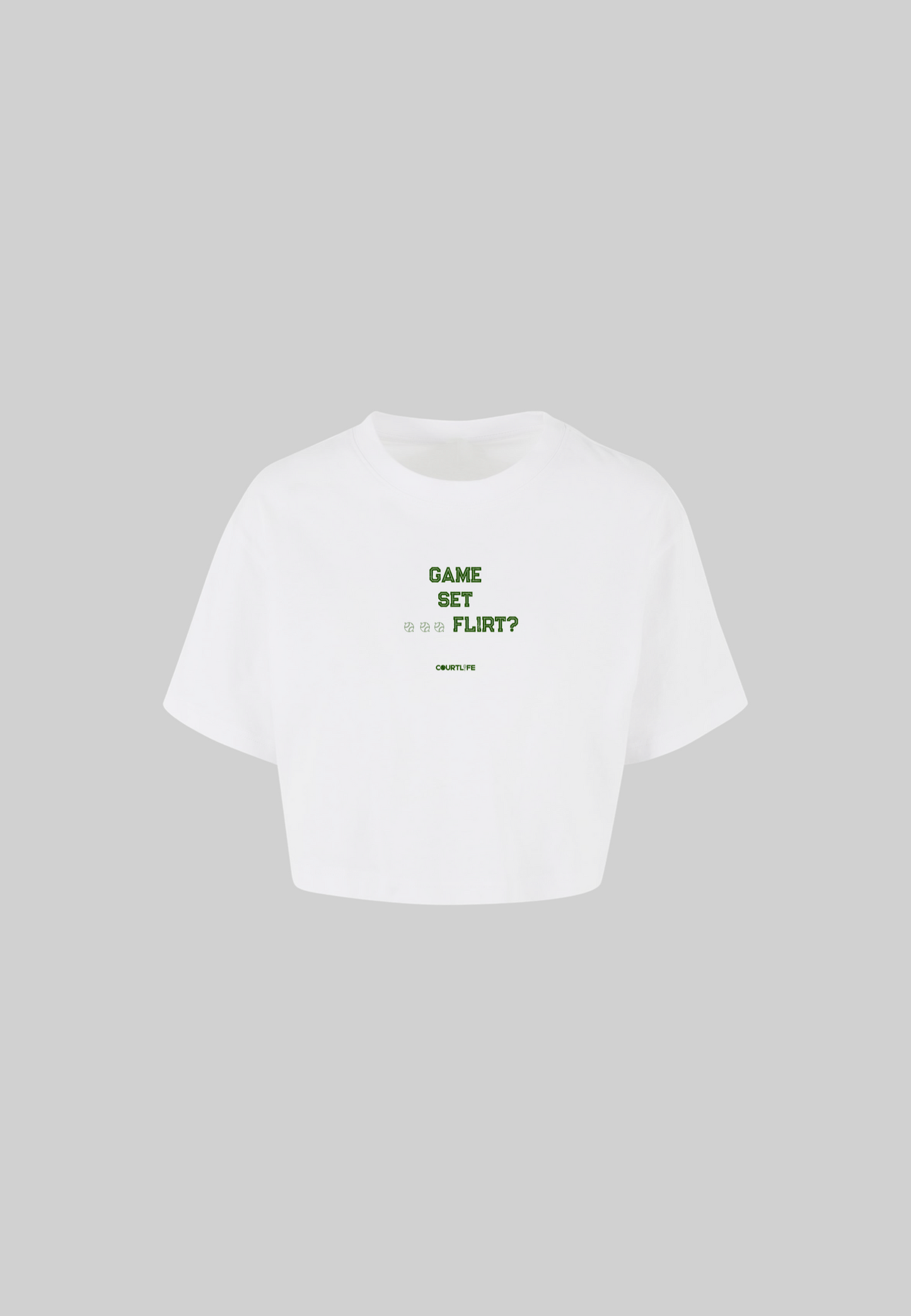 GAME SET FLIRT AFTER GAME CROP TOP
