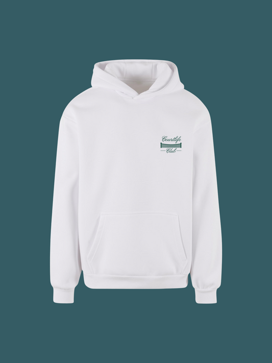 COURTLIFE CLUB MEMBER WHITE HOODIE